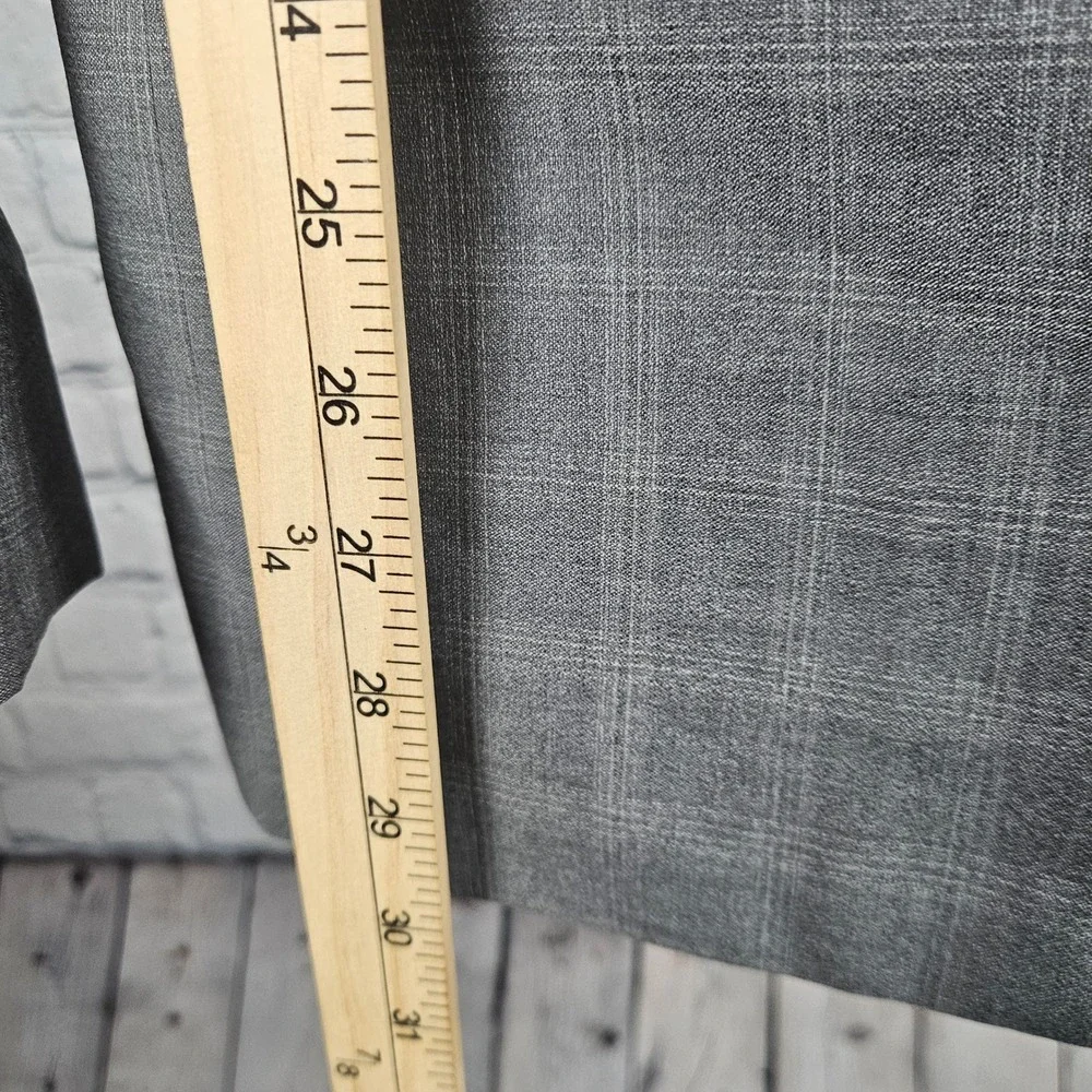 Jos A Bank Reserve Joseph Abboud Blazer 38L Grey Glen Plaid Super 120s Wool USA‎